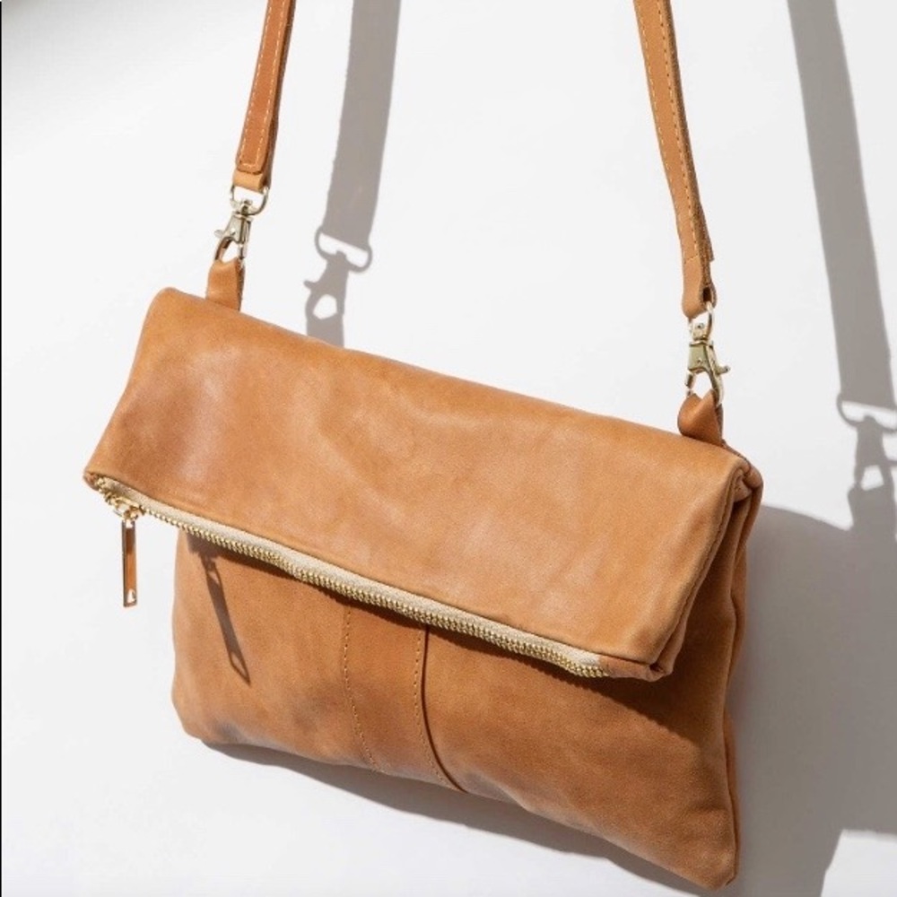 Noonday Adwa Foldover Clutch/Cross Body Leather Purse 👜 🌼